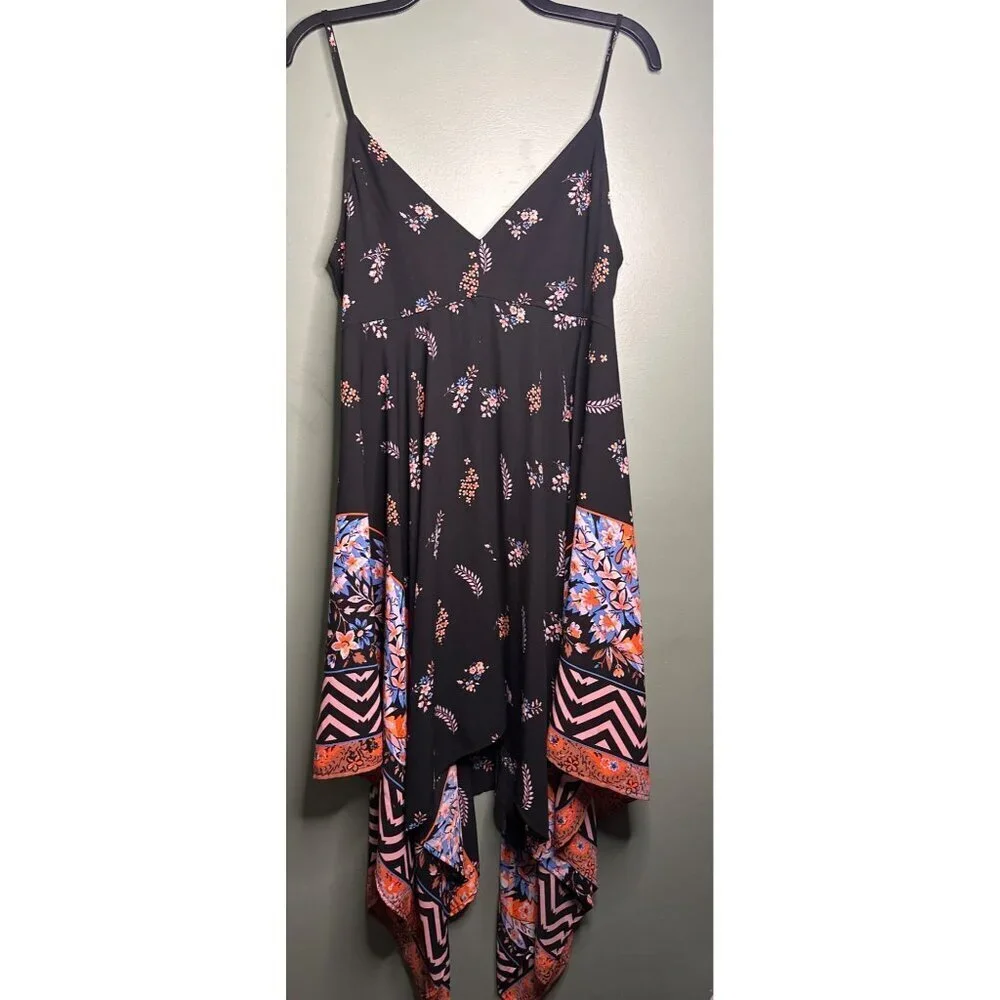 Express Women’s Size M Babydoll Dress Floral Aztec Y2K Retro Cottagecore Vtg